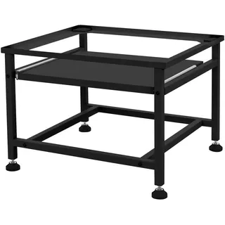 ML-Design Waschmaschinen-Untergestell mit ausziehbarer Ablage, Schwarz, 62,5 x 50,1 x 40,5 cm