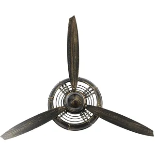 VICASKY Vintage Flugzeugpropeller Wanddeko aus Retro Industrial Style Wandornament für Wohnzimmer Büro und Bar Antike Flugzeugkopf Wanddekoration für Home Office