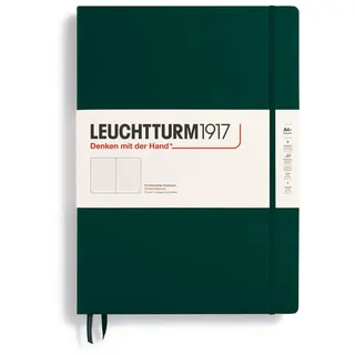 Leuchtturm1917 370264 Notizbuch Master Classic (A4+) Hardcover, 233 nummerierte Seiten, Forest Green, dotted