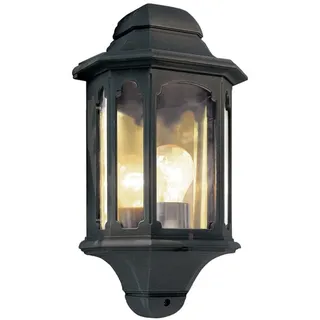 Schwarze Wandleuchte IP44 Rustikal Außenwand elegant FRANKIE Terrassenlampe