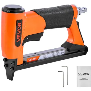 Vevor Druckluft-Tacker, Druckluftnagler für Feindrahtklammern der Serie 80, 12,8 mm Krone, 6-16 mm Länge, max. 150 Stk. Ladekapazität, für Polsterarbeiten, Holzarbeiten, Heimwerkerprojekte