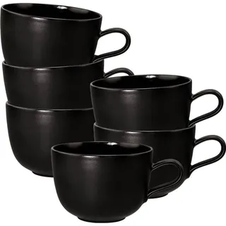 SELTMANN WEIDEN Cappuccinotasse 0,4 l Schwarz 6 St.