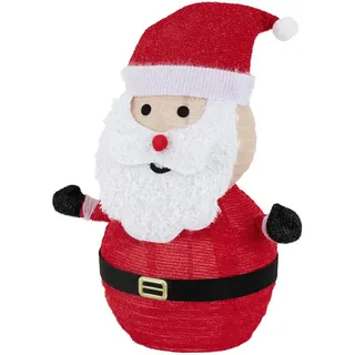 ECD-Germany Weihnacht Santa , Rot , Kunststoff , 58x68x32 cm , Dekoration, Weihnachtsdekoration