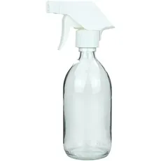 mikken Sprühflasche 500 ml aus Glas für Reinigungsmittel, Haarpflege, Pflanzen, Blumen, Wasser, etc