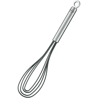 Rösle Tellerbesen Silikon, hochwertiger Rührbesen für geringe Mengen in flachen Gefäßen, Edelstahl-Silikon-Verbindung, spülmaschinengeeignet, 27 cm