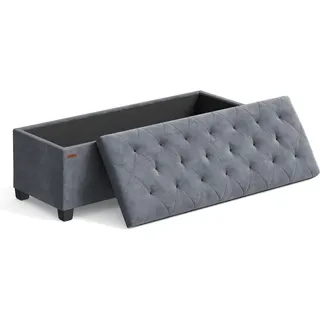 Songmics Sitzhocker mit Stauraum 40 x 110 x 40 cm schiefergrau