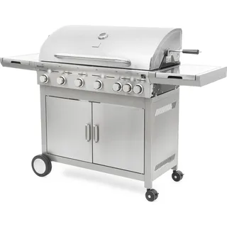 G21 Mexico BBQ, 18900 W, Grill, 7 Zone(n), 4158 cm2, Wagen, Rost + Blech - Silber