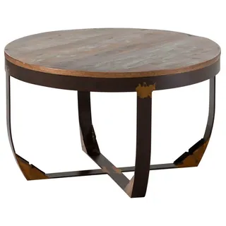 MASSIVMOEBEL24.DE Couchtisch Altholz 75x75x45 mehrfarbig lackiert Industrial #01