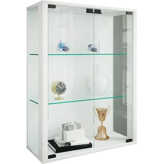 VCM Hängevitrine Udina 60 x 25 x 80 cm Weiß