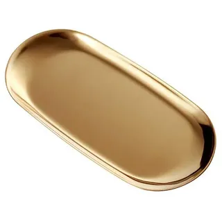 ANZOME Tablett Gold Serviertablett Servierteller Schmuckständer Gold dekoteller für Lebensmittel, Schmuck, Kosmetik