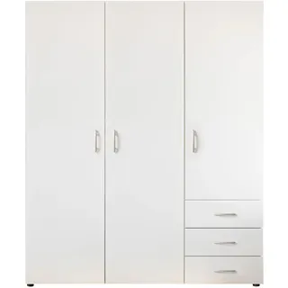 SchlafKONTOR Drehtürenschrank Harry 150 x 176 x 51 cm Weiß