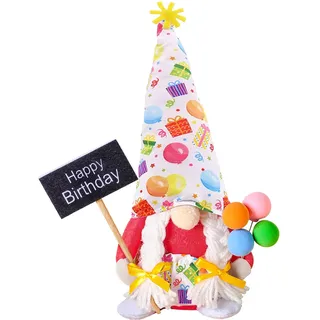 NNTA Geburtstagszwerge Bauernhaus Happy Birthday Tomte Plüsch Geburtstagsgeschenke handgefertigt skandinavische Party Home Ornamente Elf Zwerg Kollektionen Küche Tiered Tablett Dekorationen