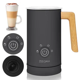 Zeegma Milkee Milchaufschäumer Leistung 500 W, Kapazität 650 ml Aufschäumen von warmer und kalter Milch für Cappuccino, Antihaftbeschichtung, Coffee Latte, Kakao, Touch-Bedienfeld Schwarz