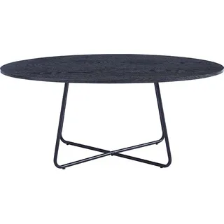 HOME DELUXE - Couchtisch Oval NOVARIS 110 x 66 x 47 cm - Dark Oak|Sofatisch, Wohnzimmertisch, Wohnzimmer - Schwarz
