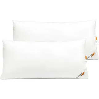 ComfortAce® 2er-Pack Standard Kopfkissen zum Schlafen, 100% atmungsaktives Baumwoll Kopfkissenbezug, Premium Hotel Kollektion weiche Bettkissen zum Schlafen, 40 x 80cm