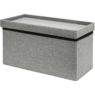 Dune Design DuneDesign Kinder Sitzbank mit Bauplatte 53 x 27 x 30 cm Grau