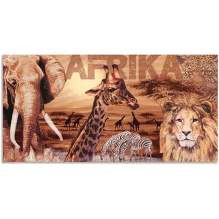 Artland Wandbild »Afrika«, Wildtiere, (1 St.), als Alubild, Outdoorbild, Leinwandbild, Poster, Wandaufkleber, braun