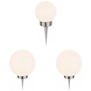 Dehner Solarleuchte Bundle mit Farbwechsel - Kugel aus Kunststoff in 3 Größen (Ø 15 cm, 20 cm, 30 cm)