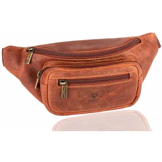 Matador Gürteltasche Herren Echt Leder Festival Hüfttasche Männer Bauchtasche Freizeittasche Ledertasche Antik Braun Reisetasche Damen Belt Bags