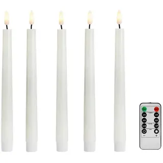 Markslöjd Led-Kerzenset , Weiß , Paraffin , 5-teilig , 2.2x20x2.2 cm , Dekoration, Weihnachtsdekoration, Weihnachtsbeleuchtung