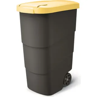 Prosperplast Wheeler 90 l anthrazit mit gelbem Deckel - Gelb
