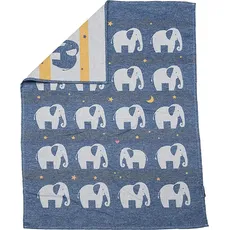 Bild David Fussenegger, Babydecke, Babydecke Lima Elefant blau (65 x 90 cm)