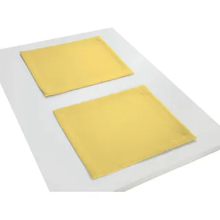 Platzset ADAM "Uni Collection Light" Gr. 1, gelb (hellgelb), B:30cm L:40cm, Obermaterial: 100% Baumwolle, Platzsets, Platzset