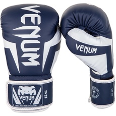 Venum Unisex Elite Boxhandschuhe, Weiss / Marineblau, 16 oz EU