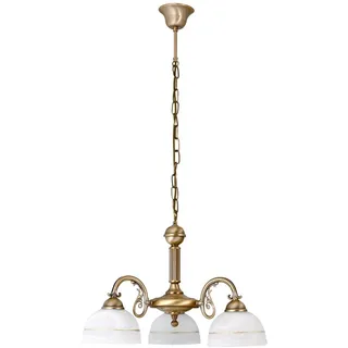Rabalux 8813 Kronleuchter 3 Spots Flossi, E27, bronze-silber-weiß, rund, Klassisch, ø540mm - Bronze