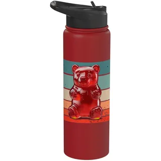 Süßigkeitenliebhaber süßer Bär Süßes Outfit Süßigkeiten Stainless Steel Insulated Water Bottle