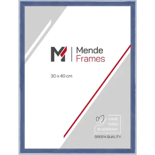 MendeFrames H080 Fotorahmen, Holz, blau, 29,7x42 cm, mit Antireflexglas - Blau