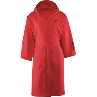 HEAD Active - Bademantel Damen Flauschig und Bademantel Herren Mikrofaser, Kapuze und Taschen Leicht Schnell Trocknend, Morgenmantel Damen/Herren Bademäntel für Damen und Herren Platzsparend Saugfähig