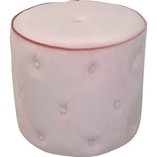 Hocker HOME AFFAIRE, rosa, B:50cm H:45cm T:50cm, Samtbezug 100% Polyester, Hocker, Hocker