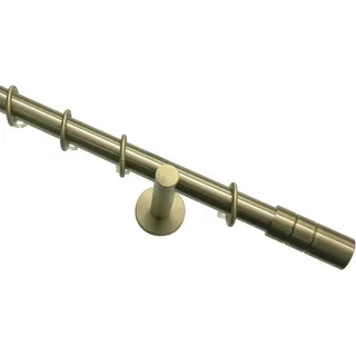 GARDINIA Gardinenstangen-Set Zylinder 1-Lauf, Ø 20 mm, Messing-Antik