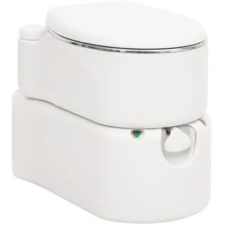 vidaXL Camping-Einbautoilette Weiß 24+17 L HDPE & Stahl