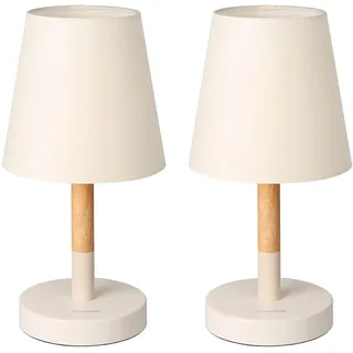 Tomons Nachttischlampe Beige 2 St.