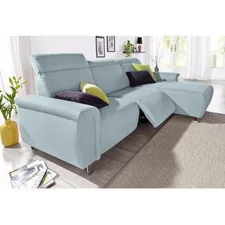 sit&more Ecksofa »Township L-Form« wahlweise mit elektrischer Wallfree-Funktion blau