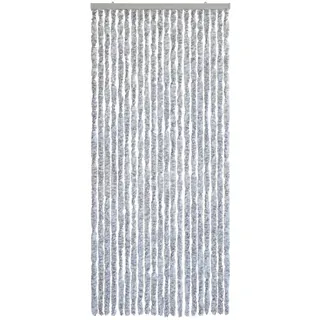 WOHNWOHL® Flauschvorhang (90x200 cm) • Wohnwagen Türvorhang • Fliegenschutz Balkontür • Insektenschutz Vorhang • Fadenvorhang Tür • Sichtschutz Wohnmobil • Farbe: Grau Meliert