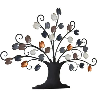 HOFMANN LIVING AND MORE Wanddekoobjekt »Wanddekoration« Baum aus Metall, grau