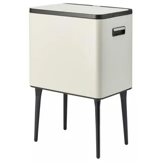 HOWHOMELY | Abfalleimer - Tretmülleimer - 35 l - creme - Mülleimer - Küche - Retro - Creme