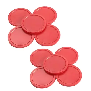 Mini-Airhockey-Tisch-Pucks, 50 mm, für Kinder, 5,1 cm, praktische und attraktive Airhockey-Arcade- und Tischspiele, Rot, 10 Stück