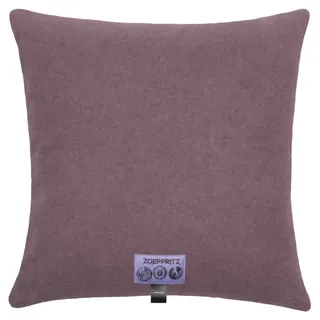 Zoeppritz Soft-Fleece-Kissenbezug – Polarfleece-Kissenbezug mit Häkelstich – Flauschige Kissenhülle – 40x40 cm – 435 Misty Rose – von 'zoeppritz since 1828', 702291-435-40x40