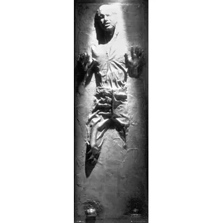 Star Wars Poster - Han Solo Carbonite (53 cm x 158 cm) + Original tesa Powerstrips® (1 Pack/20 Stk.)