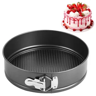 EUBSWA Springform 22 cm Rund,Kuchenform Mit Antihaftbeschichtung für Backform,Backformen,Tortenform,Kuchenformen,quicheform, tarteform,springformen