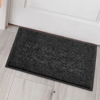 OTTO home Fußmatte "Fresh Step, Made in Belgium" rechteckig 9 mm Höhe für den Eingangsbereich, Uni-Farben, rutschhemmend, robust, waschbar, schwarz