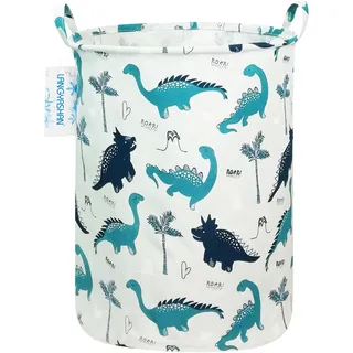 LANGYASHAN Wäschekorb Canvas Stoff Faltbarer Organizer Korb für Aufbewahrungskorb Spielzeugkörbe Geschenkkörbe Schlafzimmer Kleidung Kinder Kinderzimmer Korb (voller Dinosaurier)