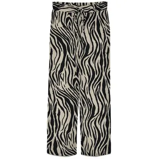 Vero Moda Jesmilo Wide Leg Fit Hosen Silber/Sina Zebra Schwarz S