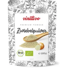 vinativo Zwiebelpulver BIO fein granuliert - 500g – Zwiebel gemahlen – Bio-Qualität – aus kontrolliert biologischem Anbau
