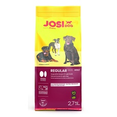 JosiDog Regular (3 x 2,7 kg) | Hundefutter für aktive Hunde mit leicht erhöhtem Energiebedarf | glutenfrei | Premium Trockenfutter für ausgewachsene & Agile Hunde | Powered by JOSERA | 3er Pack