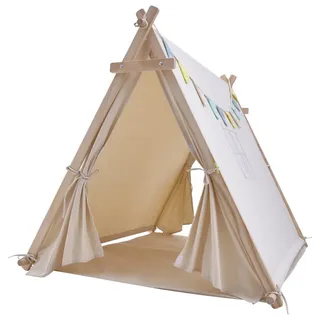 Spielzelt , Creme , Holz, Textil , Kiefer , 100x105x120 cm , EN 71, Ce , Spielzeug, Kinderzelte